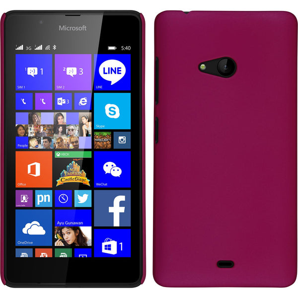 Hardcase für Microsoft Lumia 540 Dual gummiert pink