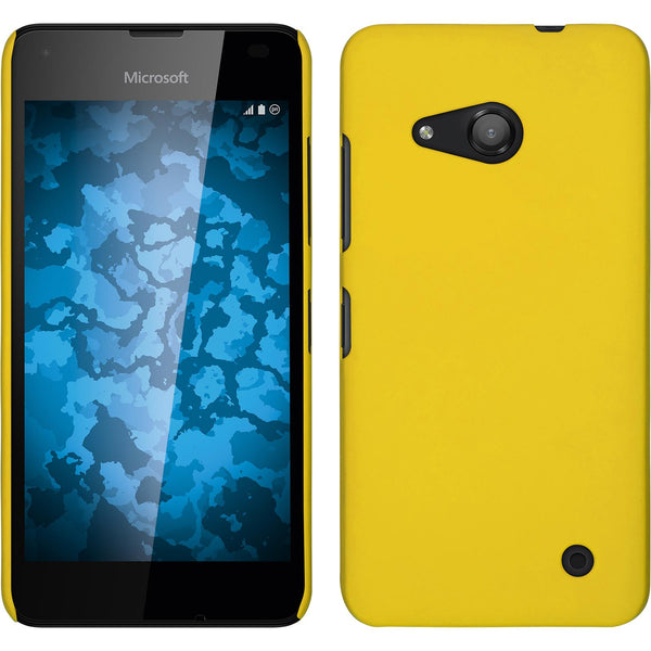 Hardcase für Microsoft Lumia 550 gummiert gelb