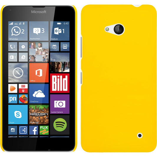 Hardcase für Microsoft Lumia 640 gummiert gelb
