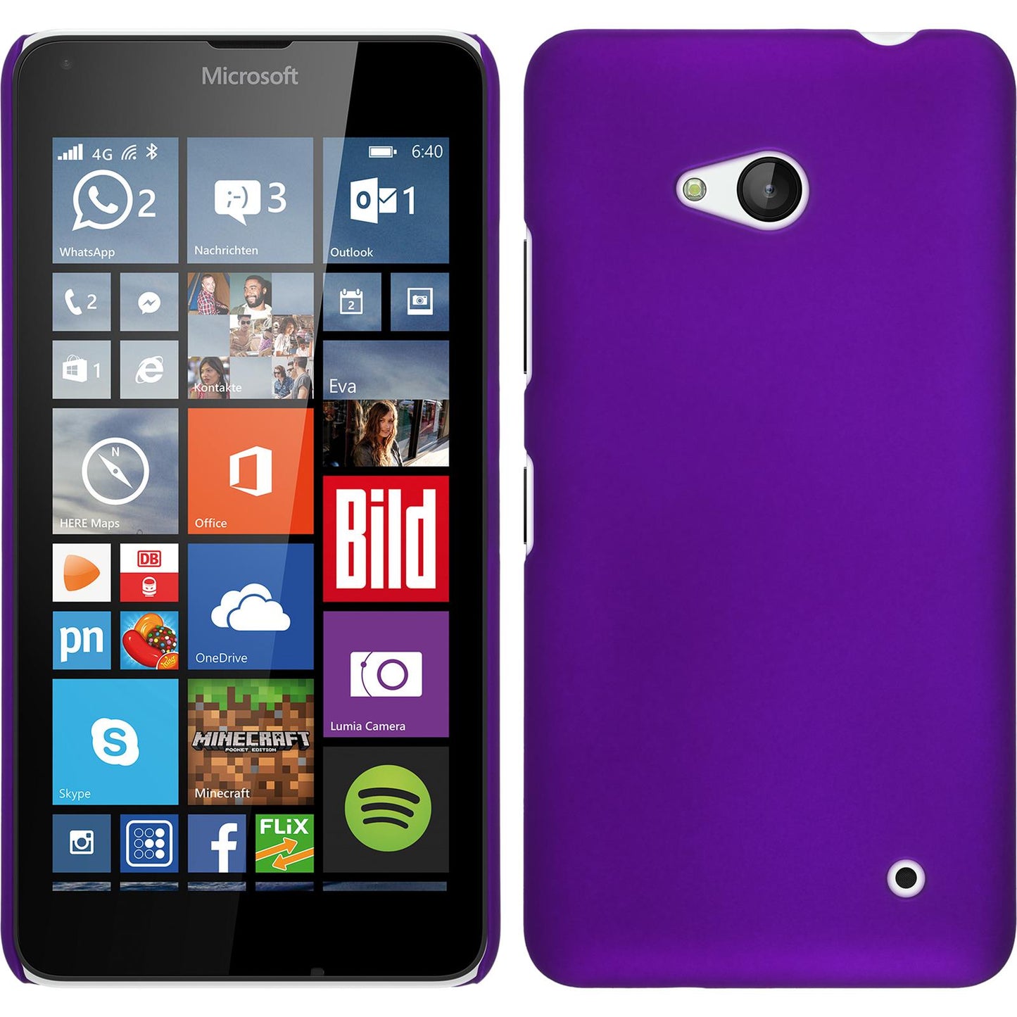 Hardcase für Microsoft Lumia 640 gummiert lila