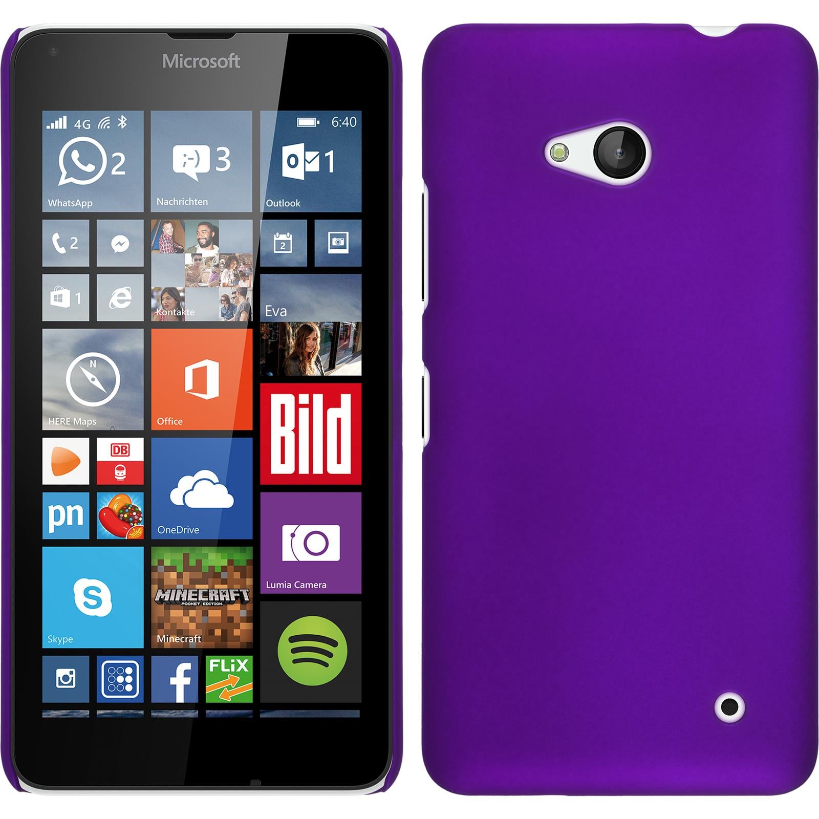 Hardcase für Microsoft Lumia 640 gummiert lila