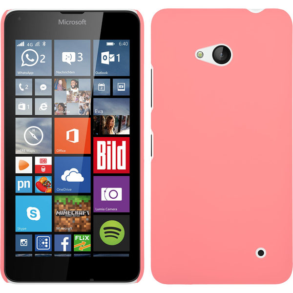 Hardcase für Microsoft Lumia 640 gummiert rosa