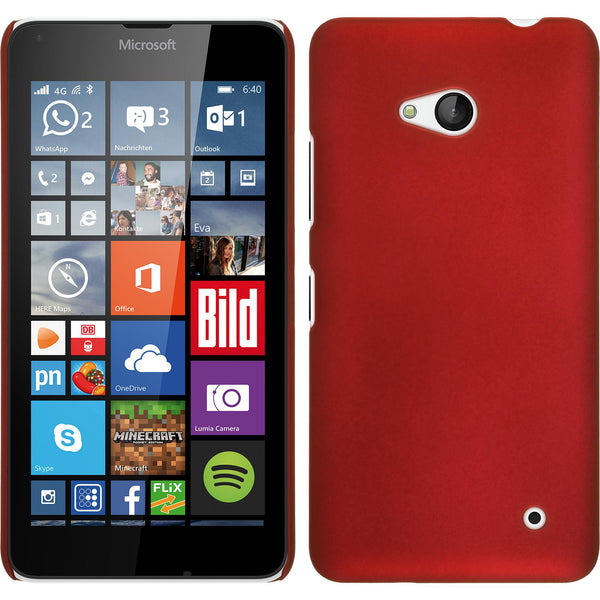 Hardcase für Microsoft Lumia 640 gummiert rot