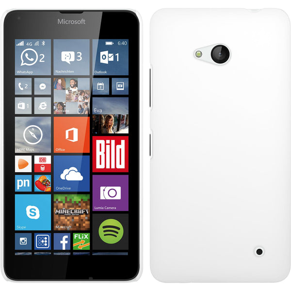 Hardcase für Microsoft Lumia 640 gummiert weiﬂ