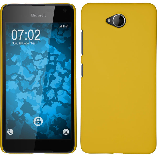 Hardcase für Microsoft Lumia 650 gummiert gelb
