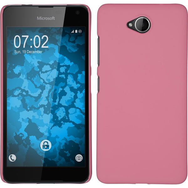 Hardcase für Microsoft Lumia 650 gummiert rosa
