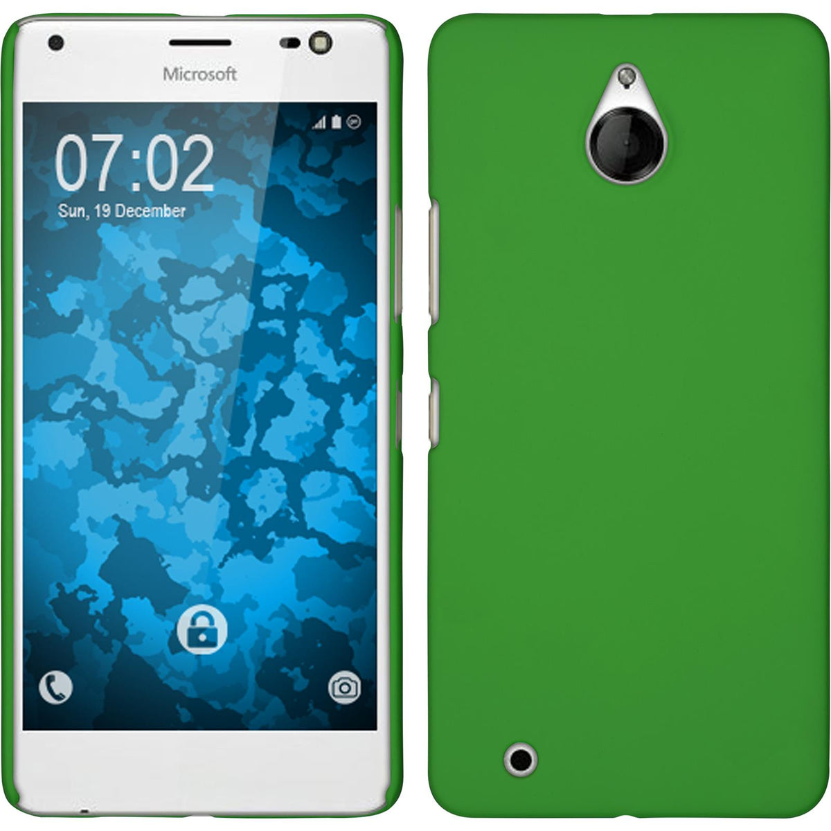 Hardcase für Microsoft Lumia 850 gummiert grün