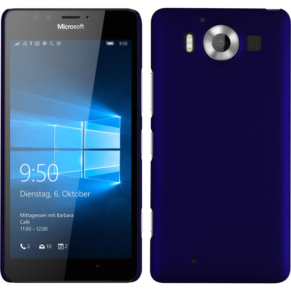 Hardcase für Microsoft Lumia 950 gummiert blau