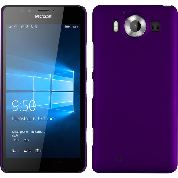 Hardcase für Microsoft Lumia 950 gummiert lila