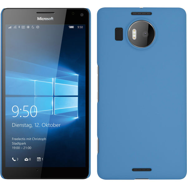 Hardcase für Microsoft Lumia 950 XL gummiert hellblau