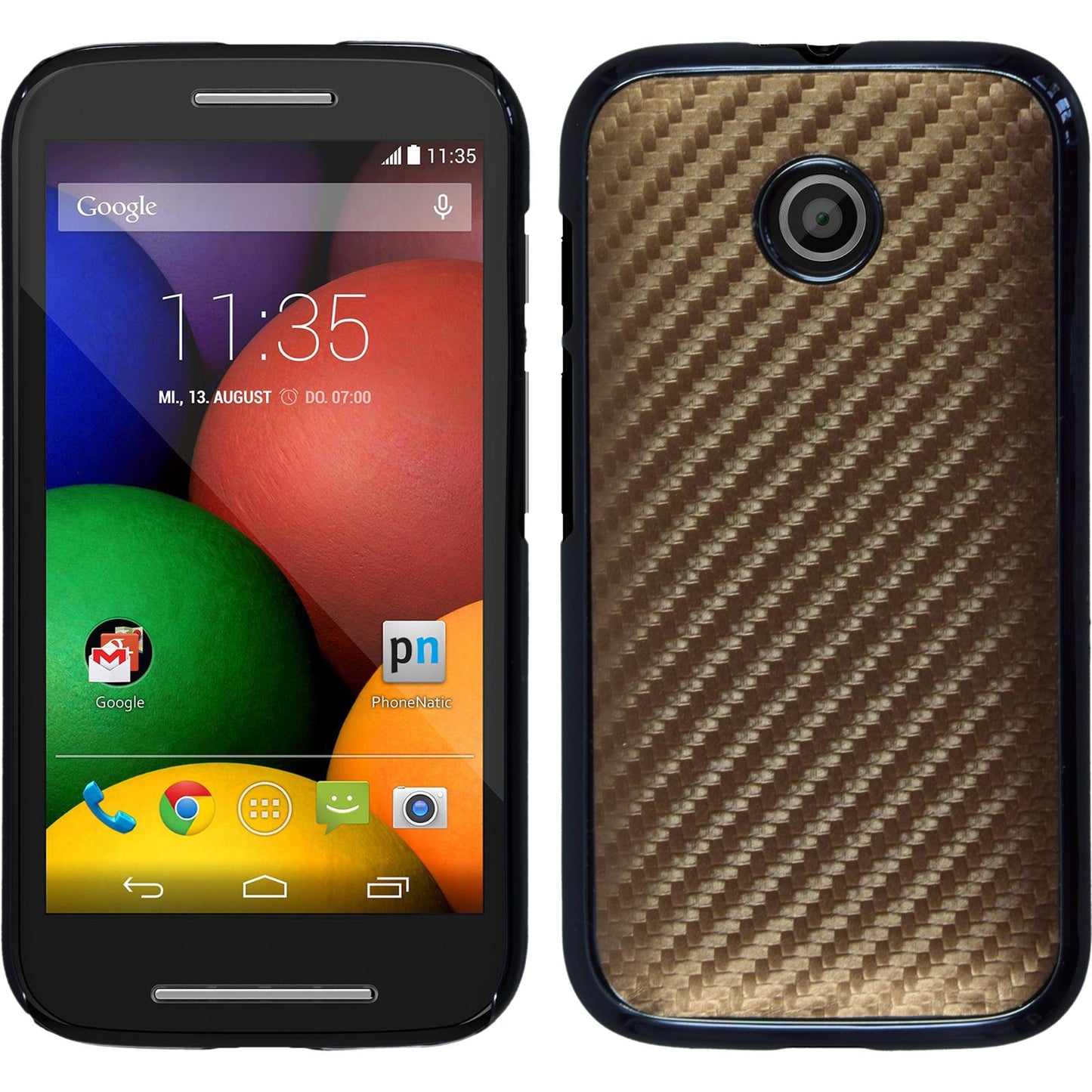Hardcase für Motorola Moto E Carbonoptik bronze