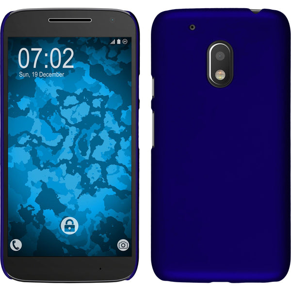 Hardcase für Motorola Moto G4 Play gummiert blau