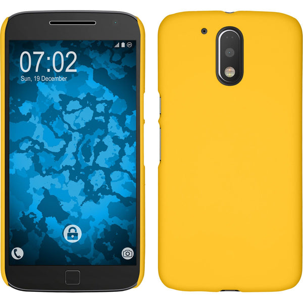 Hardcase für Motorola Moto G4 Plus gummiert gelb