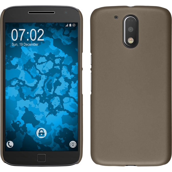 Hardcase für Motorola Moto G4 Plus gummiert gold