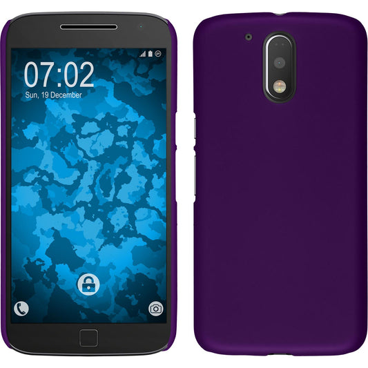 Hardcase für Motorola Moto G4 Plus gummiert lila