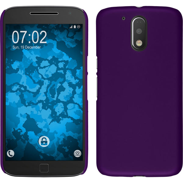 Hardcase für Motorola Moto G4 Plus gummiert lila