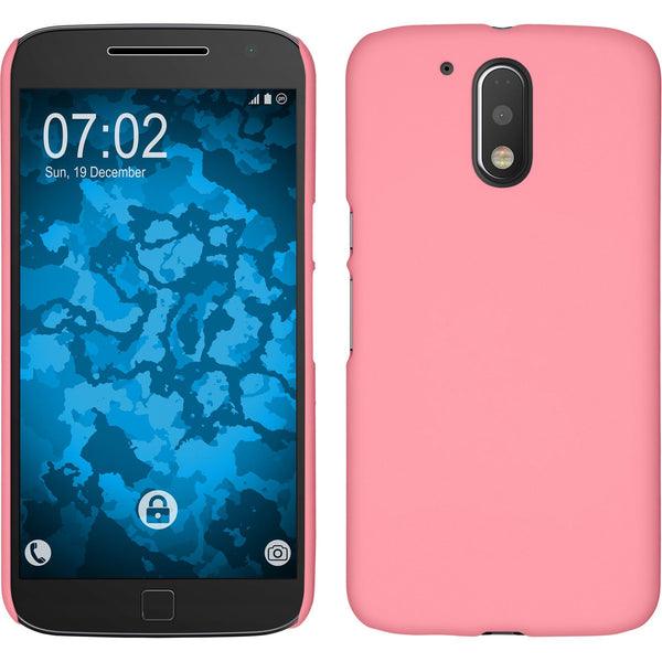 Hardcase für Motorola Moto G4 Plus gummiert rosa