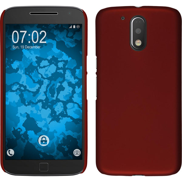 Hardcase für Motorola Moto G4 Plus gummiert rot