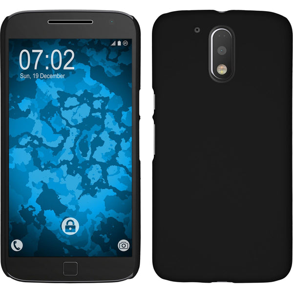 Hardcase für Motorola Moto G4 Plus gummiert schwarz