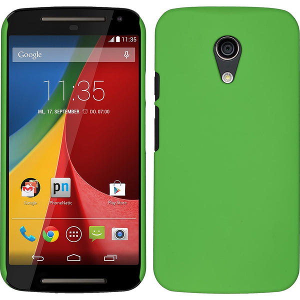 Hardcase für Motorola Moto G 2014 2. Generation gummiert grü