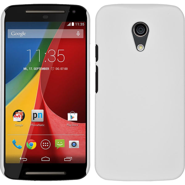 Hardcase für Motorola Moto G 2014 2. Generation gummiert wei