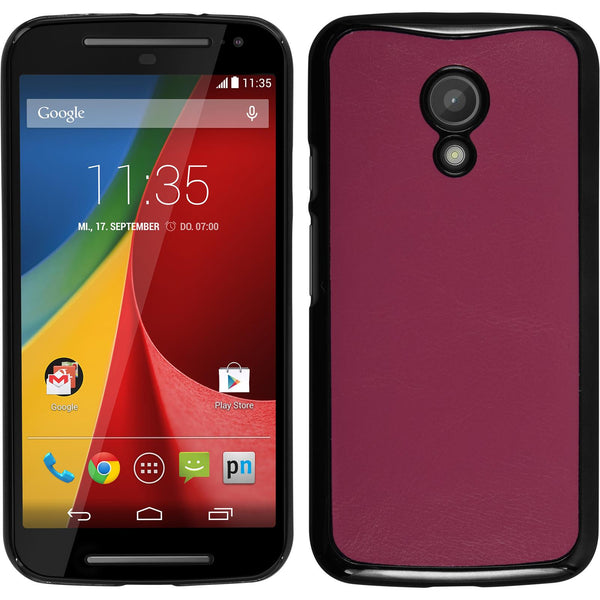 Hardcase für Motorola Moto G 2014 2. Generation Lederoptik p