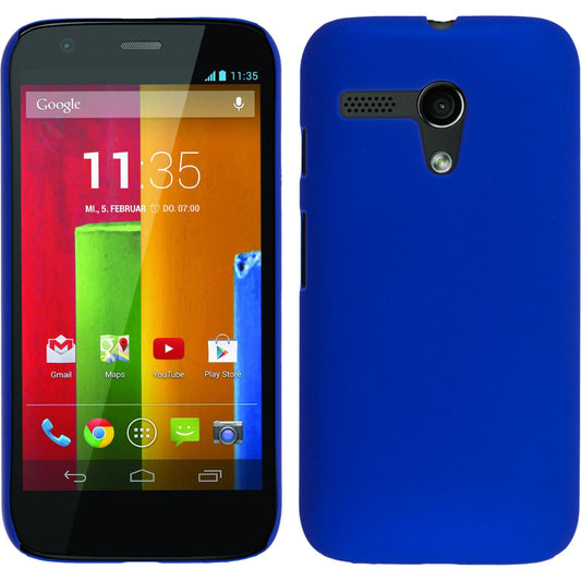 Hardcase für Motorola Moto G gummiert blau