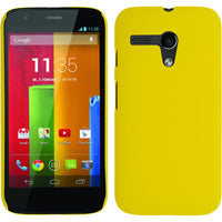 Hardcase für Motorola Moto G gummiert gelb