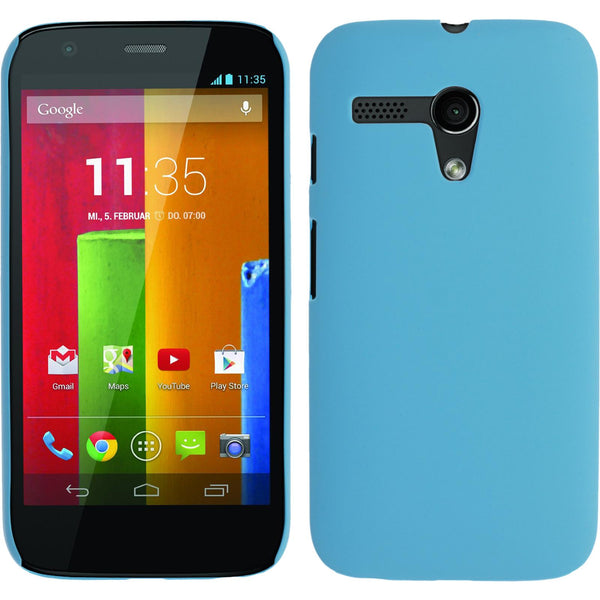 Hardcase für Motorola Moto G gummiert hellblau