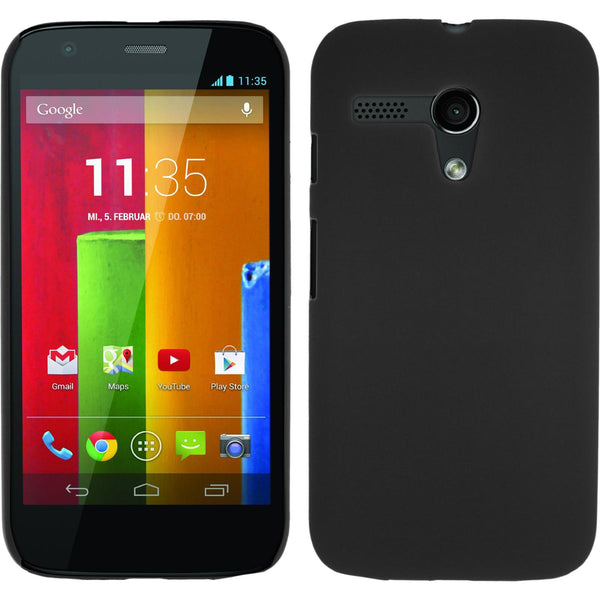 Hardcase für Motorola Moto G gummiert schwarz