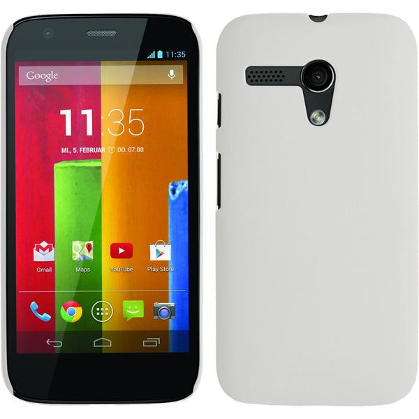 Hardcase für Motorola Moto G gummiert weiß