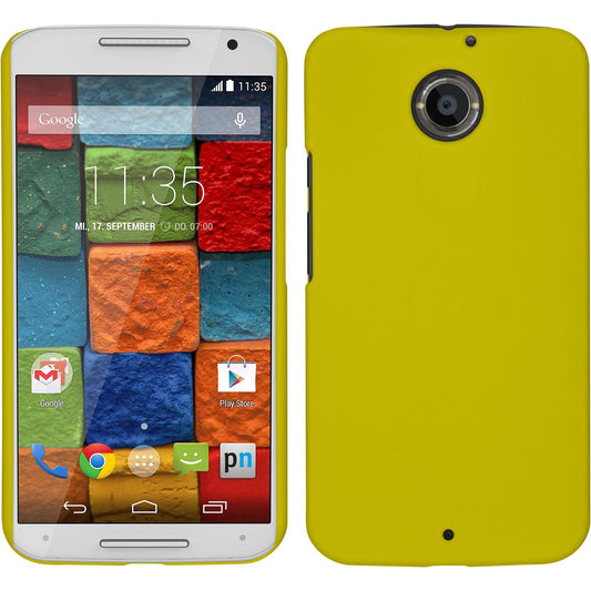 Hardcase für Motorola Moto X 2014 2. Gen. gummiert gelb