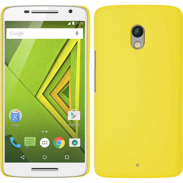 Hardcase für Motorola Moto X Play gummiert gelb