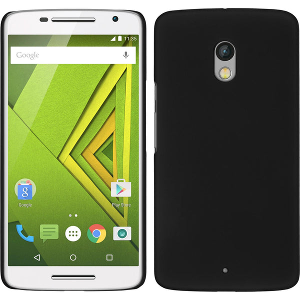 Hardcase für Motorola Moto X Play gummiert schwarz