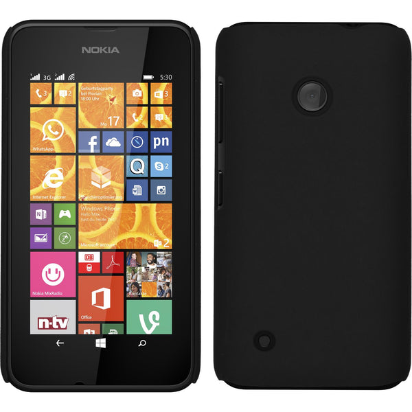 Hardcase für  Nokia Lumia 530 gummiert schwarz