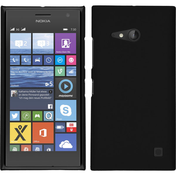 Hardcase für  Nokia Lumia 730 gummiert schwarz