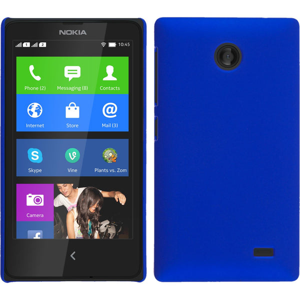 Hardcase für  Nokia X / X+ gummiert blau