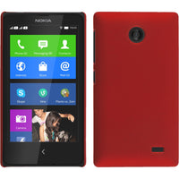 Hardcase für  Nokia X / X+ gummiert rot