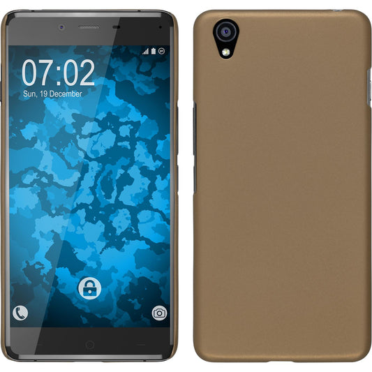 Hardcase für  OnePlus X gummiert gold