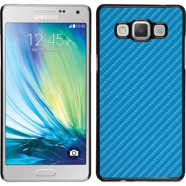 Hardcase für Samsung Galaxy A5 (A500) Carbonoptik blau