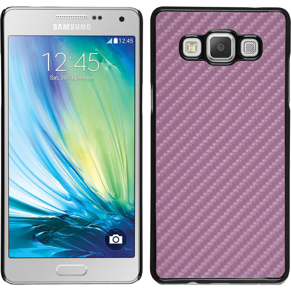 Hardcase für Samsung Galaxy A5 (A500) Carbonoptik pink