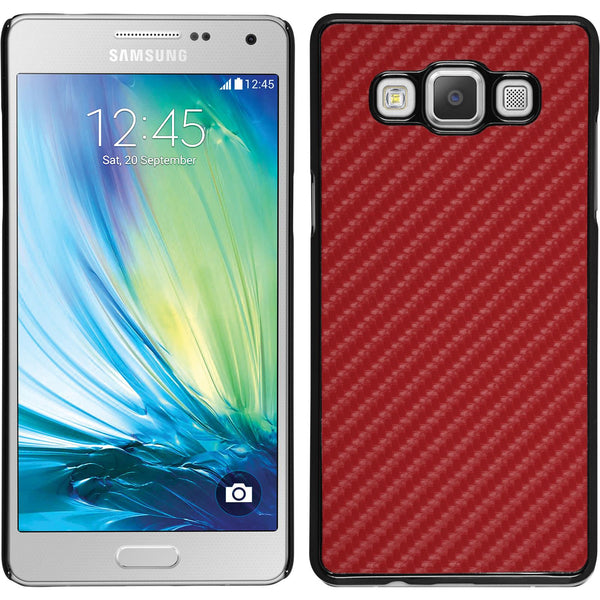 Hardcase für Samsung Galaxy A5 (A500) Carbonoptik rot