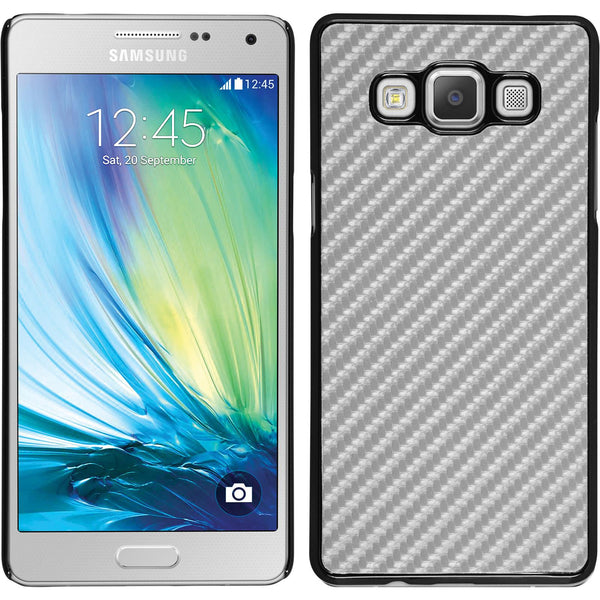 Hardcase für Samsung Galaxy A5 (A500) Carbonoptik silber