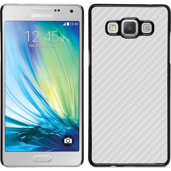 Hardcase für Samsung Galaxy A5 (A500) Carbonoptik weiﬂ