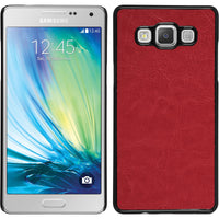 Hardcase für Samsung Galaxy A5 (A500) Lederoptik rot