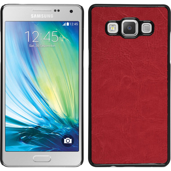 Hardcase für Samsung Galaxy A5 (A500) Lederoptik rot