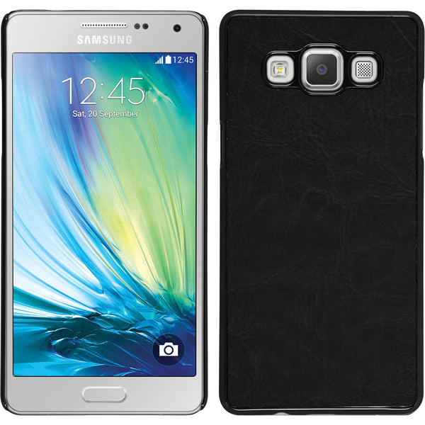 Hardcase für Samsung Galaxy A5 (A500) Lederoptik schwarz