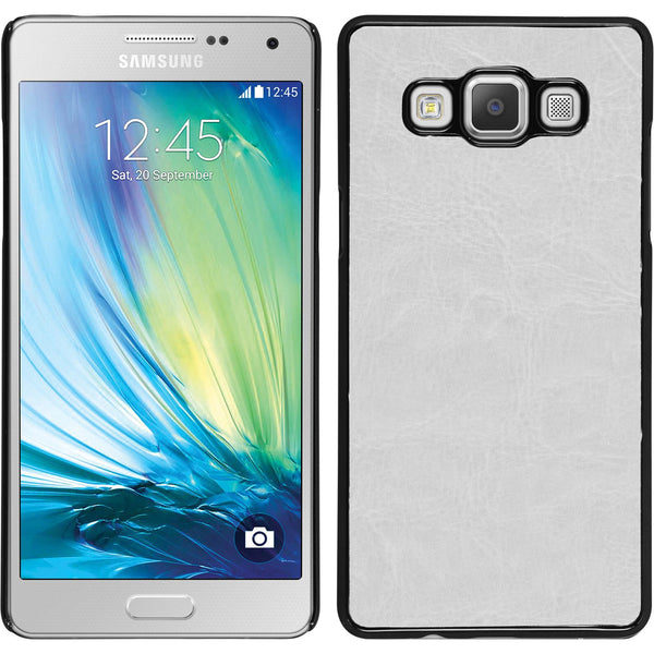 Hardcase für Samsung Galaxy A5 (A500) Lederoptik weiß