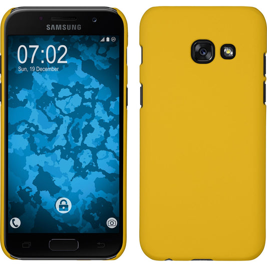 Hardcase für Samsung Galaxy A7 (2017) gummiert gelb