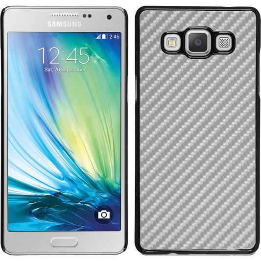 Hardcase für Samsung Galaxy A7 (A700) Carbonoptik silber